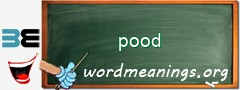 WordMeaning blackboard for pood